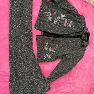 Ladies tweed pantsuit size Medium